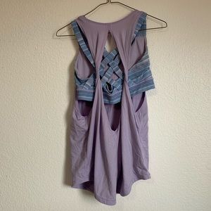 Lululemon Cyberstripe Tank Sports Bra